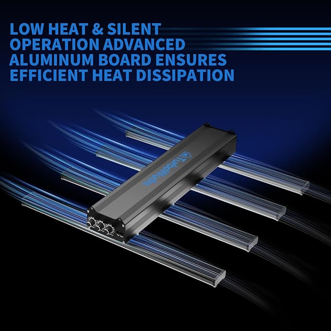 320W LED Grow Light with 7 Adjustable Spectrums (UV &amp IR) Dimmable Full Spectrum Plant Lamp for 3x3 ft Coverage High-Efficiency Diodes for Indoor Seeding to Harvest Silent Operation