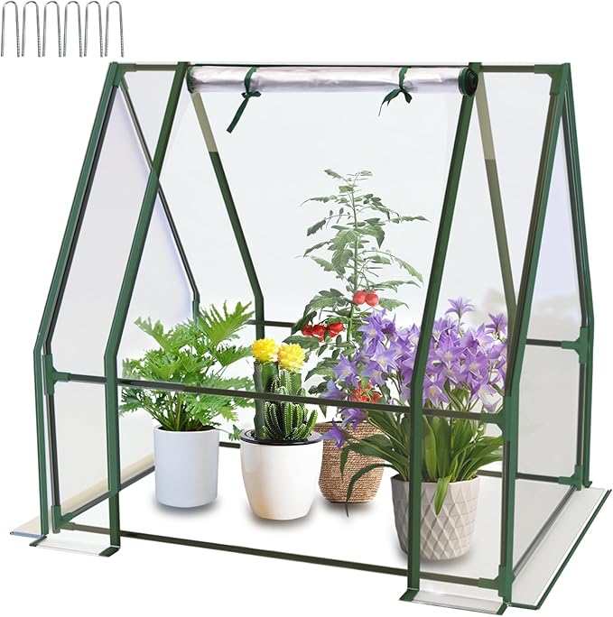 Mini Greenhouse 35×35×36 Portable Greenhouse for Indoor Outdoor Small Green House for Plants Seedling Germination (Clear 35x35x36 inch)