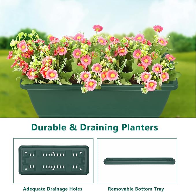 OYEAL Raised Garden Bed 4 Tier Vertical Garden Planters Indoor Outdoor Raised Planter Box with Legs Elevated Herb Garden Planter for Flowers Vegetables Plants Green 16.8 * 18.3 * 41.5 Inches