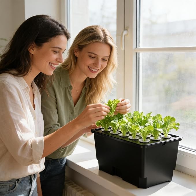 Hydroponic Growing Box Soilless Cultivation System ABS Hydroponics Plant Growth System Household Propagation Box Easy Setup for Home and Small Farm Growing