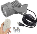 Kiven LED Indoor/Outdoor Waterproof Spotlight Dimmable Porch Light with 9.84 FT Plug-in Cord and Remote Control Plug in Accent Light with Vinly Siding Hooks for Plants Porch Garden7Watts