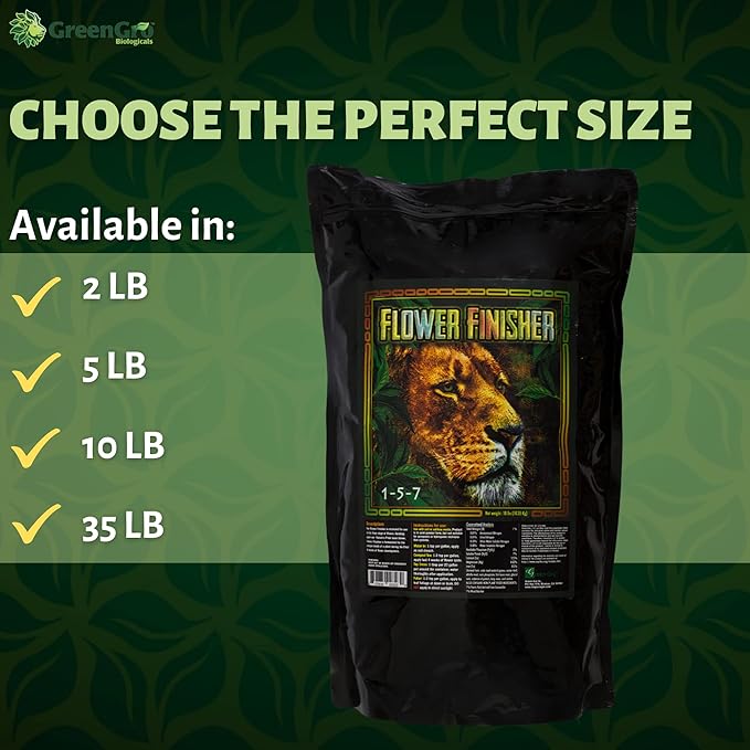 GreenGro Flower Finisher - Organic NPK Fertilizer &amp Big Bloom Booster for Plants in Flower/Ideal Nutrients to Maximize Yields/P-K Booster Phosphorus Fertilizer/Denser &amp Bigger Buds (5 lb)