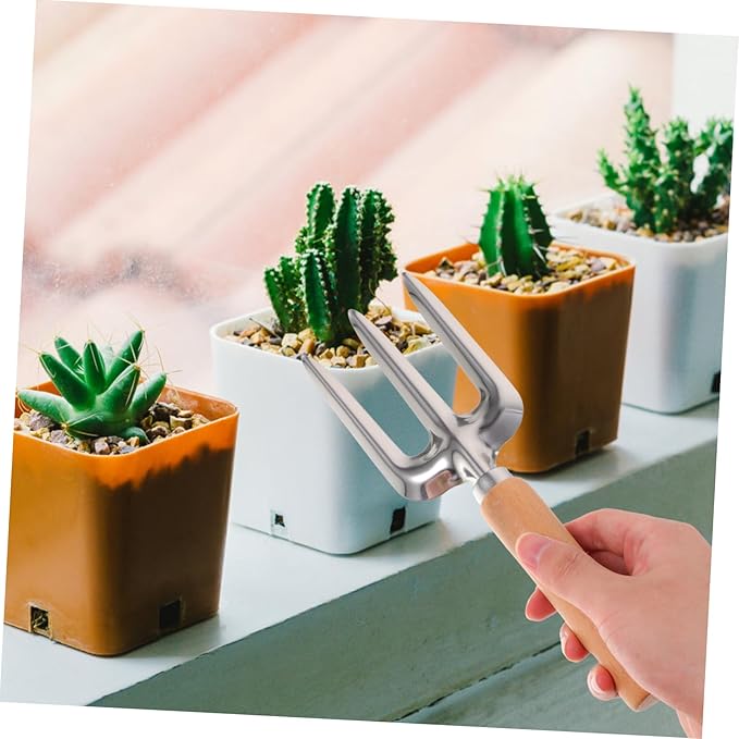 UPKOCH 1set Garden Tool Handle Portable Gardening Accessories for Planting Digging Weeding Comfortable Grip Garden Rake Trowel Spade