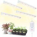 T5 Grow Lights for Indoor Plants with Timer 16 Inch LED Light Bar 10W×4 Full Spectrum Plant Light for Indoor Growing for Shelf/Rack