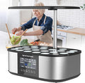 Hydroponics Growing Kit Smart Garden Planter with 4.8in LCD Screen Automatic Add Water and Nutrients for Home Kitchen Gardening Vegetable