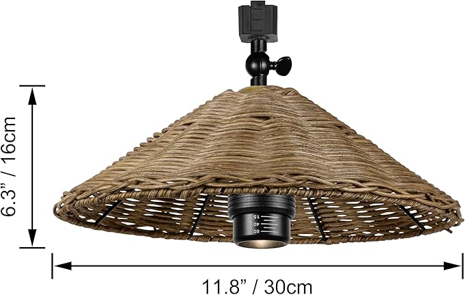 Full Spectrum 10W LED Focusing Grow Spotlight Bulb Plant Grow Light for H-Type Track Adjustable Gimbaled Light Boho Style Brown Twine Natural Rattan Mushroom for Green House Customizable