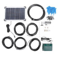 Respicefinem Solar Automatic Drip Irrigation Kit 18V 10W Polycrystalline Silicon Solar Powered Auto Watering Gardening System for Indoor Outdoor