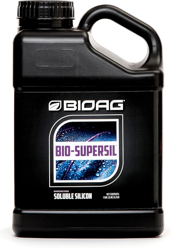 BioAg Bio-SuperSil Soluble Silicon Fertilizer (1 Gallon) for Plant Growth Soil Health nanostructured Silica hydroponic Gardening Fertilizer Organic