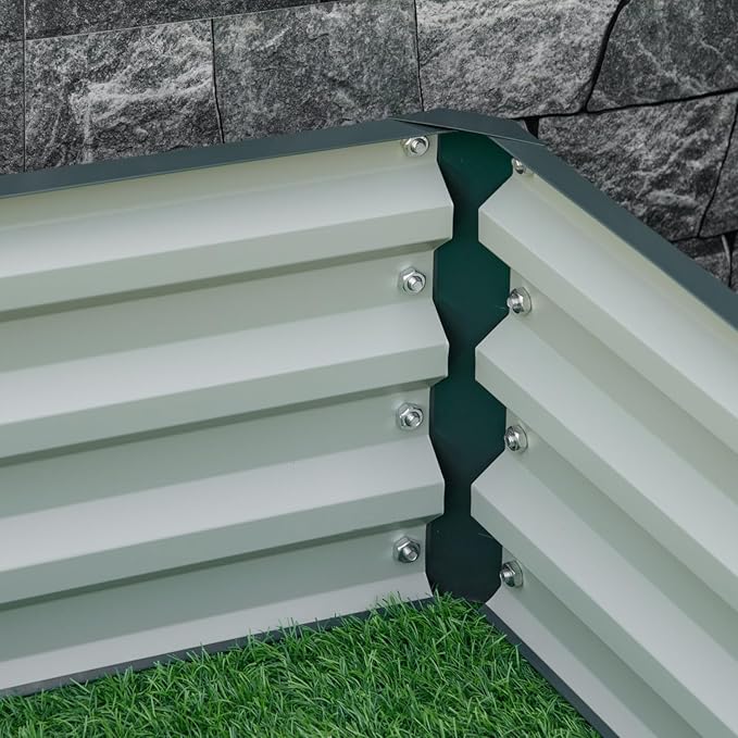 Galvanized Raised Garden Bed 4' x 4' x 1' Metal Planter Box