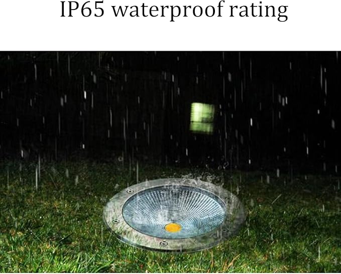 LED Underground Light 4 Pack Waterproof Spotlight IP65 Outdoor Landscape Lighting 5W 12V/24V/85-265V for Garden Stairs Holiday Decoration Driveway Pathway Lights (White Light 24V)