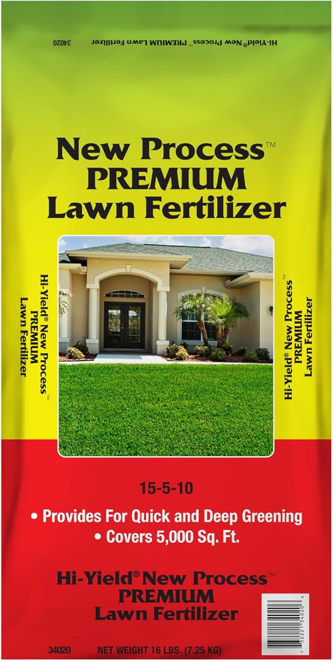Hi-Yield (34020) New Process Premium Lawn Fertilizer 15-5-10 (16 lbs.)