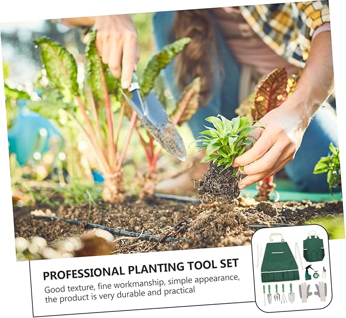 11pcs Garden Tool Planting Tools Set Gardening Shovel Rake for Women Non-Slip Handle Easy to Carry