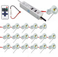 Color+Control Outdoor 1W Spotlight 12V Mini Spotlights Lighting Angle 120° with Transformer 18Pack