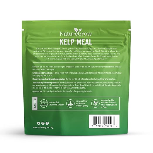Kelp Meal 1-0-2 Natural Plant Food Boost Plant Health and Yield! (12lb)