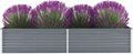 Raised er BedRaised Planters for GardenOutdoor er Box Garden Raised Bed Galvanized Steel 94.5x31.5x17.7 Gray