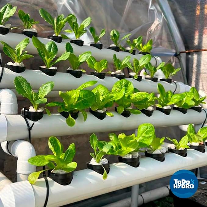 Hydroponic Kit N4 NFT System for 96 Plants Complete Indoor Garden with Nutrients Seeds &amp Accessories