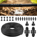 Pawfly 200 ft 1/4 Drip Irrigation Tubing 1/4 Emitter Tubing with 6 Spacing Polyethylene Drip Line with 24 Parts Black Distribution Tubing for Drip Irrigation System Drip Irrigation Hose Roll