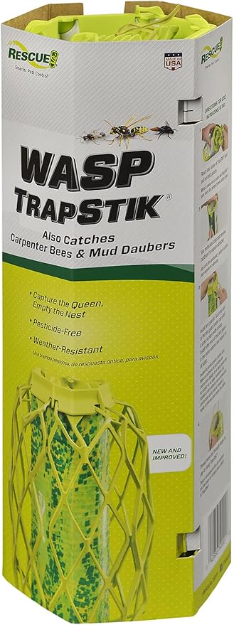 RESCUE! VisiLure® TrapStik for Wasps Mud Daubers Carpenter Bees – 2 Pack