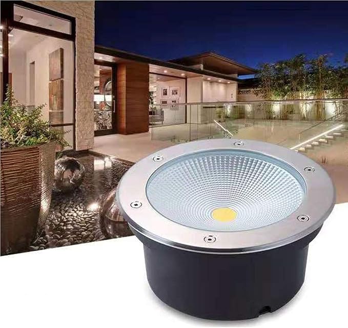 4PCS Ground LED Landscape Lights - Outdoor Buried Lights Outdoor Decorative Spotlight IP67 Waterproof Stainless Steel Recessed Spotlight Underground Path Light Courtyard Underground Light