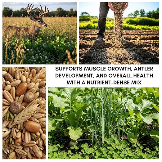 Beets &amp Greens Deer Food Plot Seed for Fall Planting - Blend of Sugar Beets Kale Turnip Radish and Winter Wheat to Attract and Hold Deer Throughout Fall and Winter (2.5 Pounds Covers 1/2 Acre)