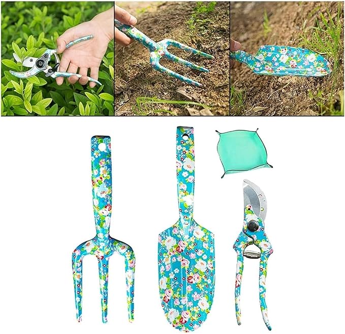 Garden Tools Gardening Tools Garden Tool Set Heavy Duty Cute Gardening Supplies Gifts 3 Piece Garden Scratch Tool Set for Pots Digging ing Outdoor Indoor