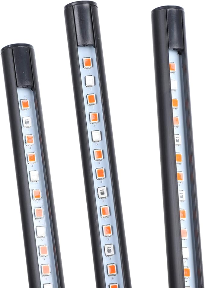 LED Grow Light 3 Head Plant Lamp 30W Full with 3/9 / 12H Timer &amp Five - Level Dimming – Optimal Indoor Plant Light for Succulent Growth &amp Flowering