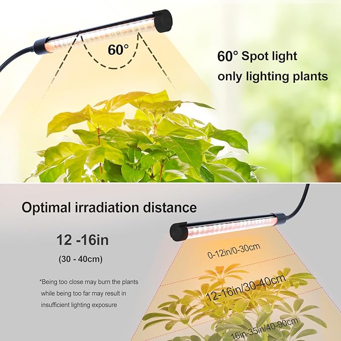 FECiDA 2026 5Head Grow Lights with Upgraded Stand Standing Grow Lights for Indoor Tall Plants Bonsai Tree 4/8/12/16/20 Hr Timer 45 Watt Power Draw NO Need Adapter 24-72 Height Adjustable