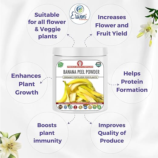 Erwon® Banana Peel Powder Fertilizer for overall Growth of Plants. (900 gm)