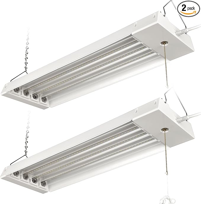 40-Watt 2-Ft Full Spectrum Linkable LED Grow Light ETL Certified 120V Plug in (2-Pack)