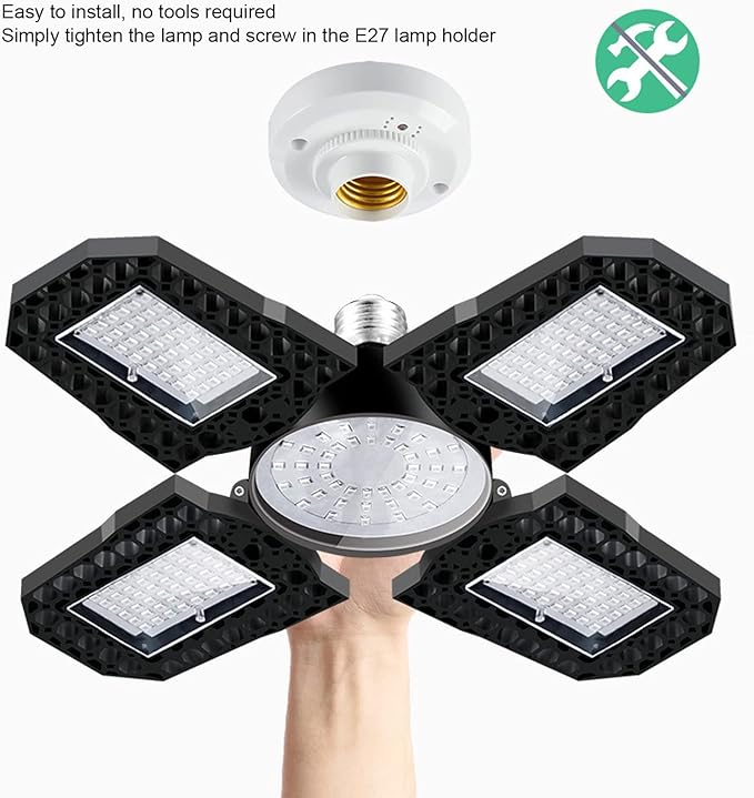 LED Grow Light 150W E27 Plant Grow Light Bulb for Indoor Plants Foldable Plant Growing Light for House Hydroponics with Red Blue Spectrum