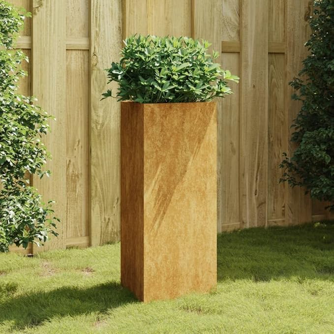 Garden PlanterGreenhouse PlanterDecorative Patio PlantersPatio Raised BedsVegetable PlantersHerb Plantersfor HerbsFruitsDeep-Rooted VegetablesFlowers15.7x13.6x29.5 Corten Steel