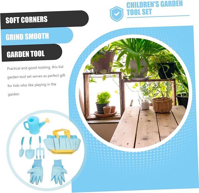 Yardwe Boys and Girls Gardening Tools Set Shovel and Rake Boys and Girls Gardening Tools for Transplanting