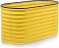Plant &amp Plot Galvanized Raised Garden Beds Outdoor // 4×2×2 ft Planter Raised Beds for Gardening Vegetables Flowers // Large Metal Garden Box (Yellow) // Patented Tool-Free Design