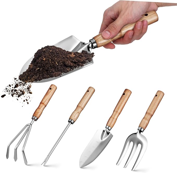 6-in-1 Gardening Tools Set Garden Accessories Kit Trowel Pruning Shears Perfect for Plant Lovers