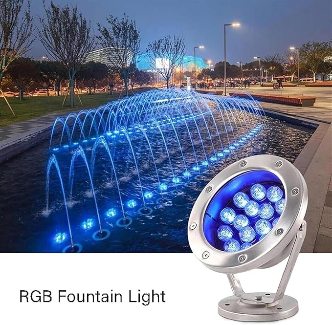 Rotatable LED Underwater Pond Lights Green Spotlights for Outdoor Landscape Warm Color Fountain Lighting 12W &amp 36W Pathway Lights Waterproof Garden Lighting