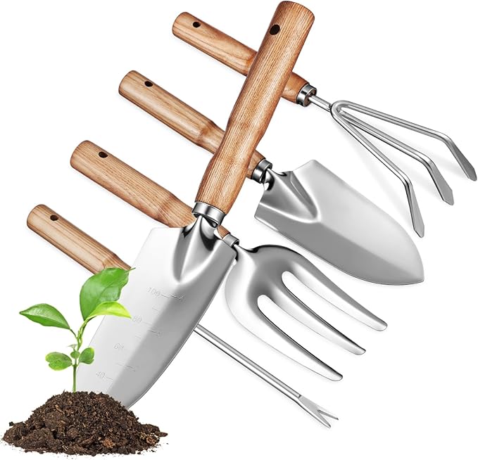 1set Garden Tools Set Gardening Tool Kit Comfortable Handles Stainless Steel for Pruning Digging Planting for Men and Women