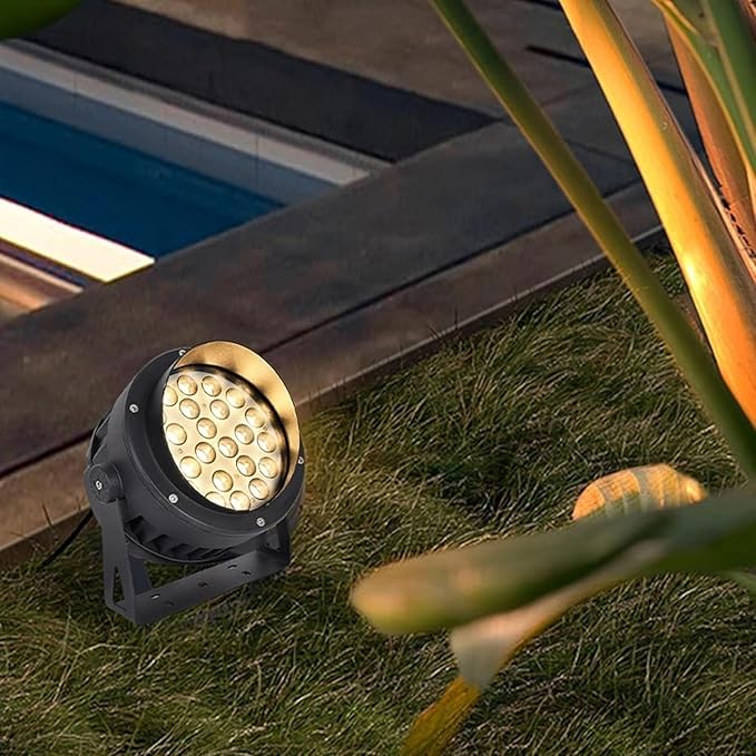 Outdoor LED Floodlight - Rotation Tree Spotlight IP65 Outdoor Waterproof Garden Tree Light AC 220V Spotlight Led Beam Light Courtyard Lawn Light Landscape Spotlight(Yellow24W)