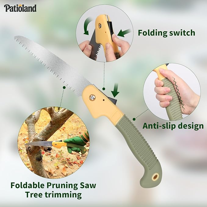 10-Piece Garden Tool Set Green Gardening Hand Tools Kit with Non-Slip Handles Heavy Duty Rust-Proof Aluminum Tools Organizer Tote Bag &amp Gardening Gloves Ideal Gardening Gifts for Men and Women