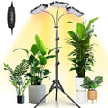 LORDEM Plant Grow Light with Stand Full Spectrum LED Growing Lamp Tri-Head with 3H/6H/12H Timer 6 Dimmable Levels 3 Lighting Modes 15-63 Adjustable Tripod