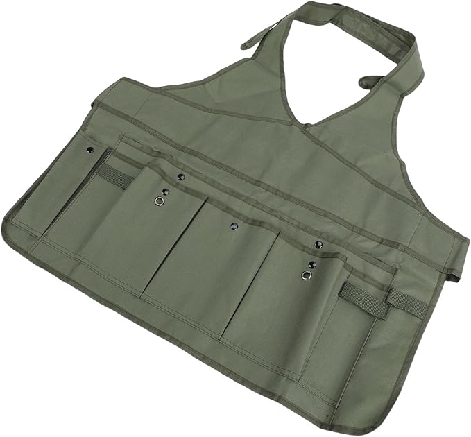 Hilitand Gardening Tool Set 9 Piece Garden Tools with Ergonomic Handles and Apron Storage Bag for Planting Digging Cultivation Flowers Vegetables