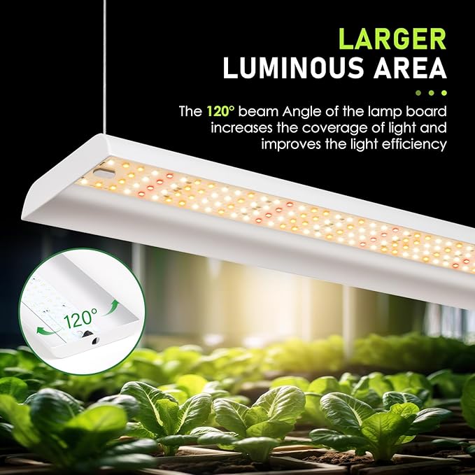 FOXGARDEN 39in Upgrade LED Grow Lights 3.3FT Full Spectrum Hanging Plant Light 392 LEDs Plant Growing Lamp for Indoor Plants with 4/8/12H Timer 6 Dimmable Levels for Seed Starting Vegetables Bloom