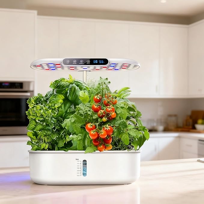 Hydroponic Growing System Kit Led Light 9 Pods Ab Fertilizer 37 X 12.5 X 70 Cm