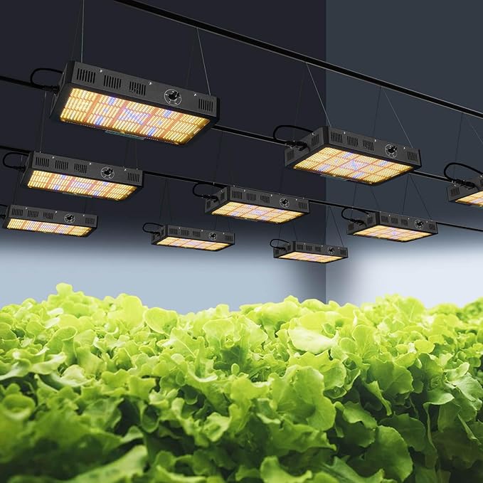 LED Grow Light Dimmable 200W Full Spectrum for Indoor Plants with Daisy Chain Function