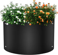 FEBTECH Bottomless Planters for Outdoor Plants - 38 Dia x 12 H Portable 2mm Carbon Steel Raised Garden Bed Ring - Large Outdoor Planter Ring for Planting &amp Watering Vegetables Flowers or Herbs