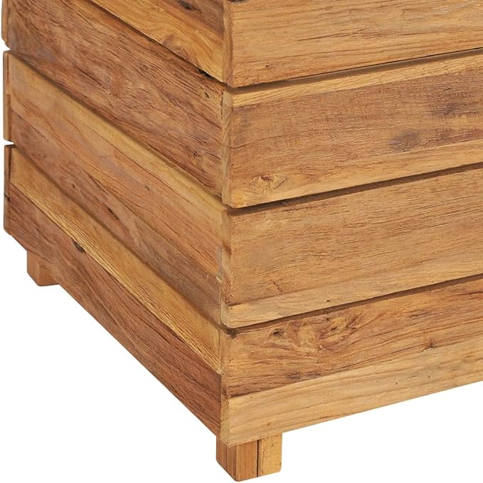 Elevated Garden Bed Planter Box | for Organic Herbs Vegetables Plants Flowers | Outdoor Planters Raised Bed 119.6x15.7x28.3 Recycled Teak and Steel [Lightning Shipping]