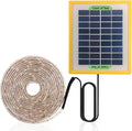 Solar Powered Grow Lights 16.4ft Plants Light Strip with Solar Panel Full Spectrum Fast Heat Dissipation Heat Lamp for Outdoor Indoor Garden Greenhouse