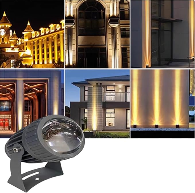 Underground Light LED - LED Beam Spotlight Outdoor Waterproof Projection Light Engineering-Grade Small Spotlight Mini Landscape Projection Lights Column LigYellow 10W(24V)