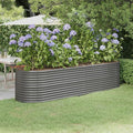 Garden Raised Bed Powder-Coated Steel 116.5x31.5x26.8 GrayWeight:42.11lbs318959