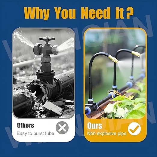 Automatic Drip Irrigation System Automatic Irrigation Equipment Set Automatic Drip Irrigation Kit Suitable for 1/2 and 3/4 Faucets Full Coverage Smart Timer 1Sec - 300 Min 20m+Controller