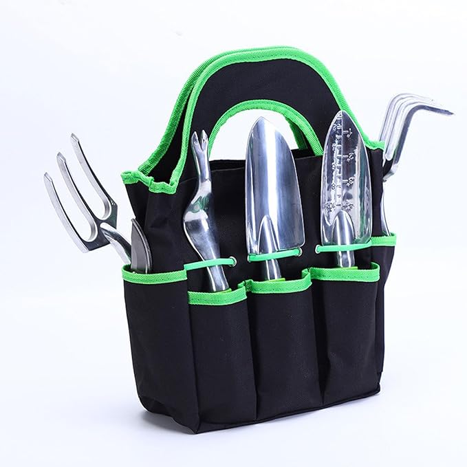 6PCS Garden Tool Set Heavy Duty and Lightweight Aluminium Alloy/Stainless Steel Tools with Ergonomic Handle Storage Tote Bag Gardening Hand Tools Gardening Gift to Women and(Color)